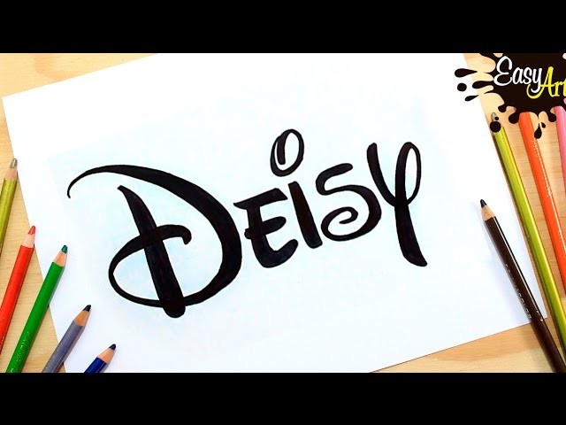 Dibujos nombres de niña DISNEY .Drawing baby girl names DISNEY. Easy Art