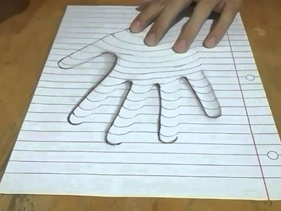 Drawing 3D hand Effect