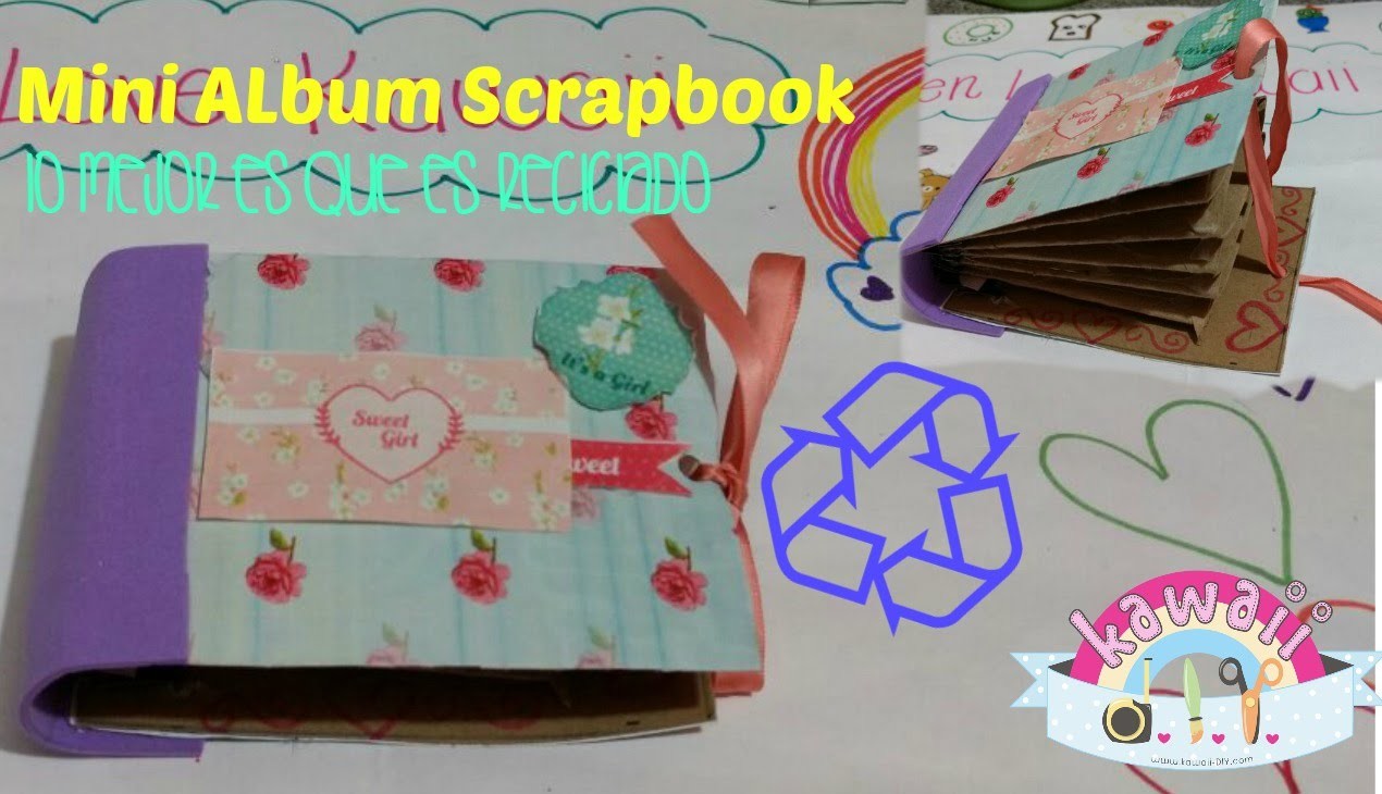 MINI ALBUM SCRAPBOOK.Reciclado.