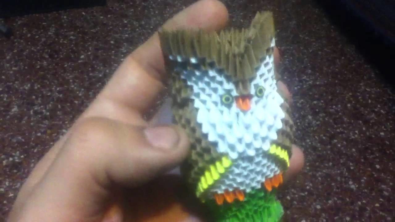 Mini búho origami 3D
