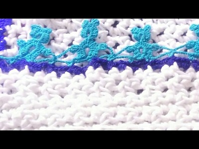 Cobija para bebé FÁCIL, hecha con los dedos, tejido crochet  BIEN EXPLICADO