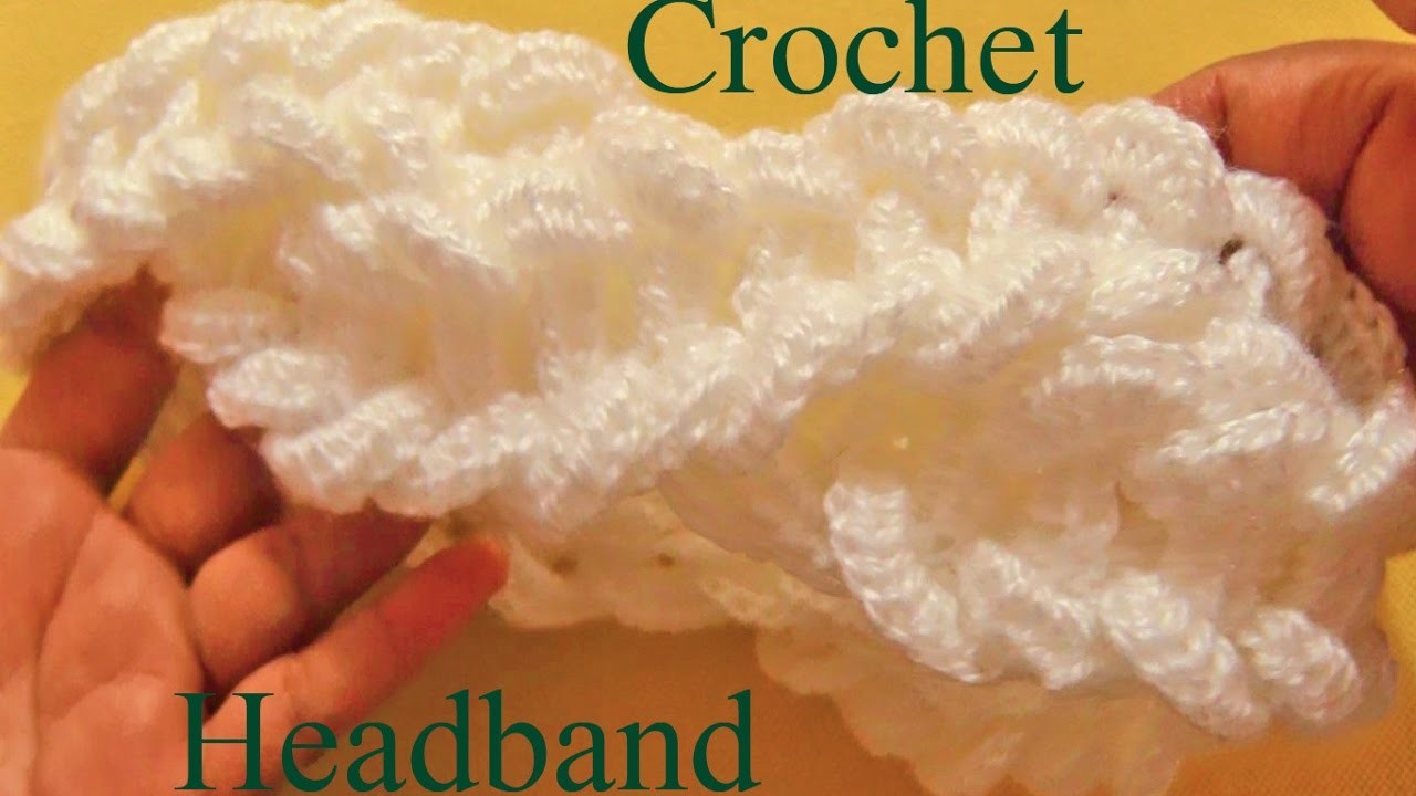 Como tejer una diadema a Crochet en punto de argollas gruesas - Learn Crochet