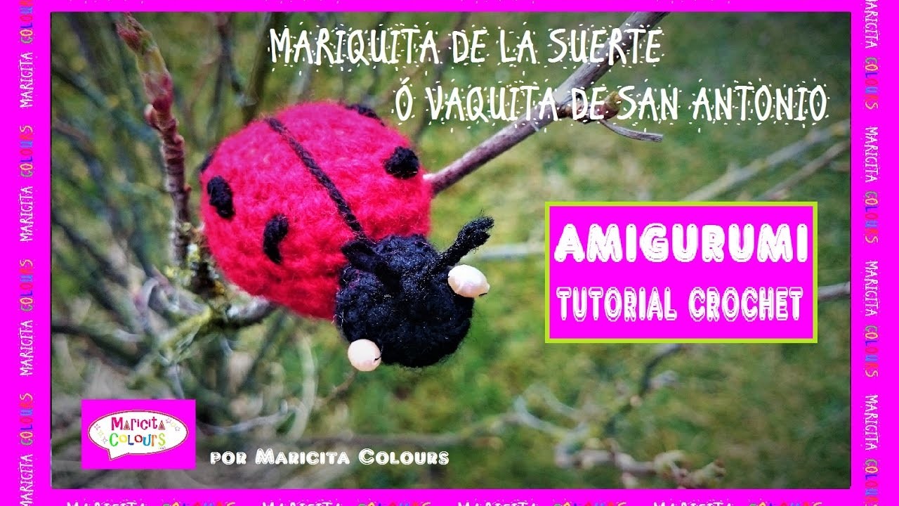 Mariquita de la Suerte a crochet Amigurumi por Maricita Colours Vaquita de San Antonio