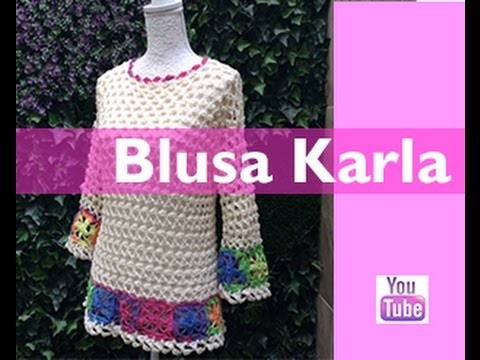 TEJE BLUSA KARLA - Crochet fácil y rápido - Para esta Primavera Verano