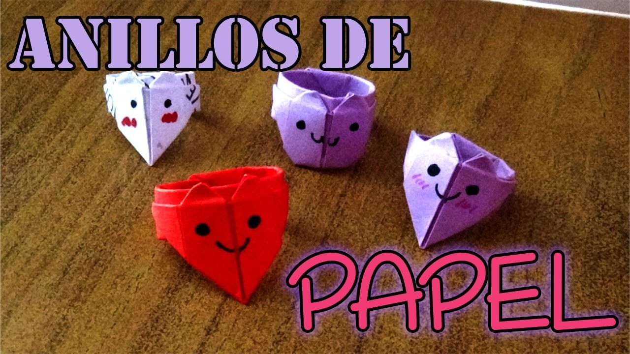 Anillos de papel fáciles (Origami) - Easy Paper Rings