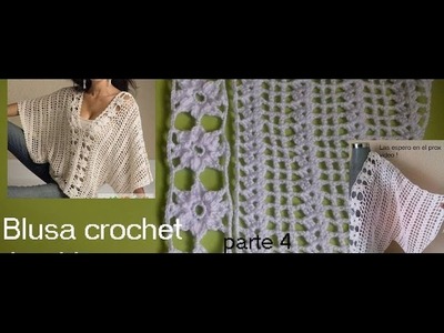 Blusa crochet tipo kimono ( parte 4)