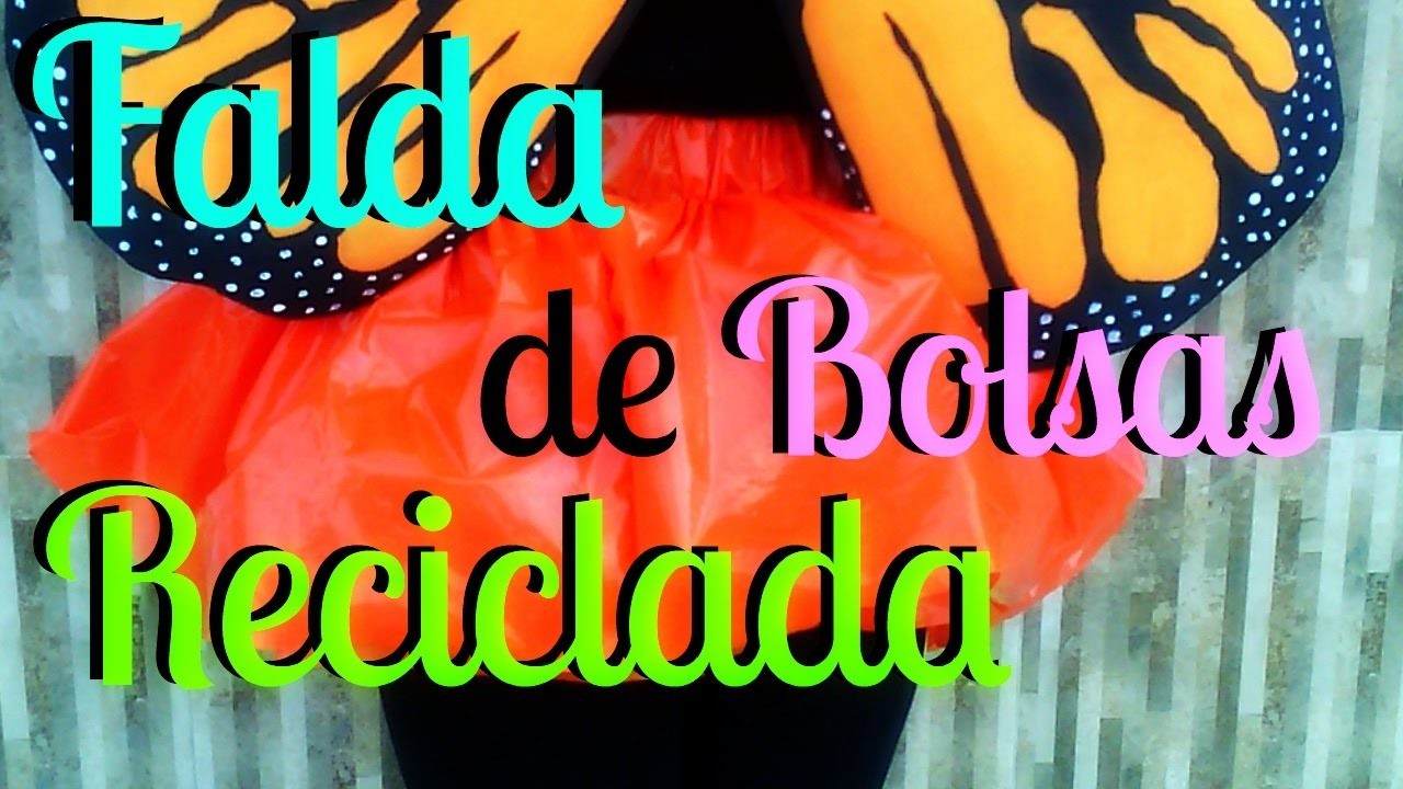 COMO HACER FALDA HECHA DE BOLSAS - RECICLADA - Skirt made of bags DIY | Marialis