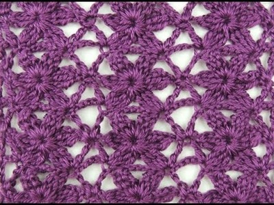 Crochet: Punto Enrejado con Flor # 3