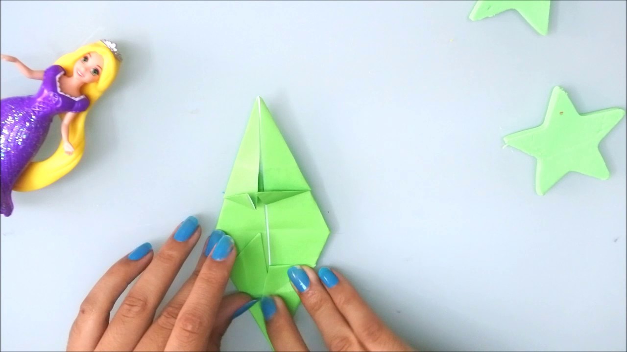 Haz un camaleón de papel origami.DIY