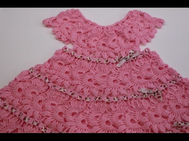 Vestido para Niña Tejido Crochet parte 1 de 2
