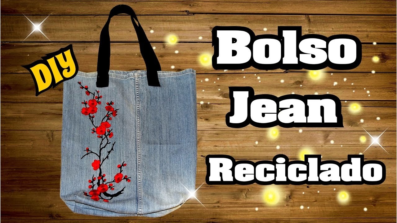 Bolso Jean Reciclado DIY para el regreso a clases Tutorial Tote bag
