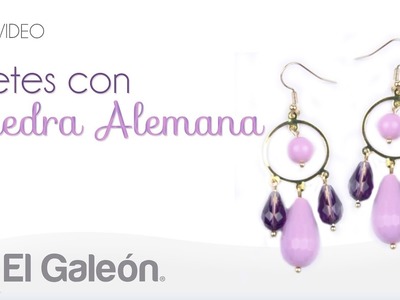 DIY El Galeón Aretes con Piedra Alemana