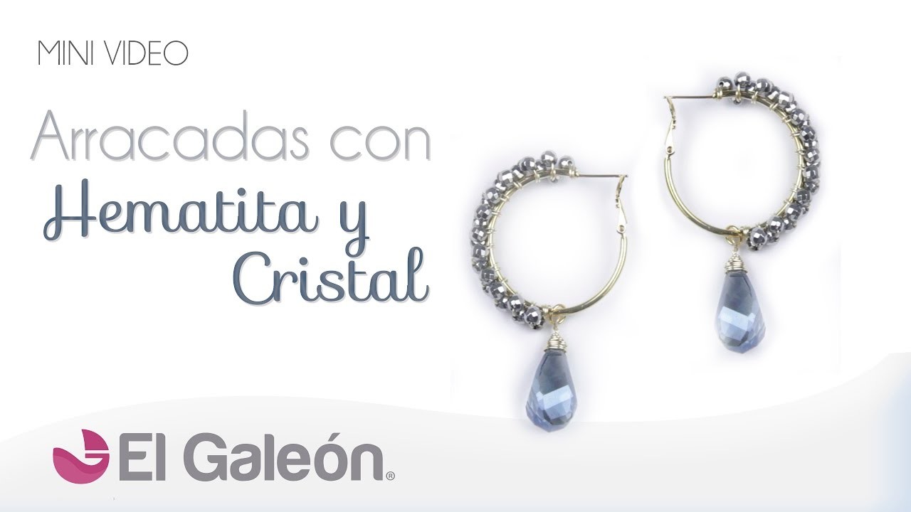 DIY El Galeón Arracadas con Hematita y Cristal