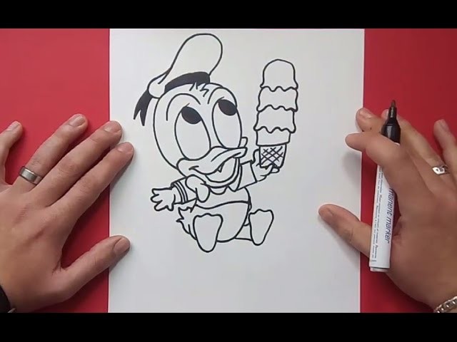 Como dibujar al pato Donald paso a paso 4 - Disney | How to draw Donald duck 4 - Disney