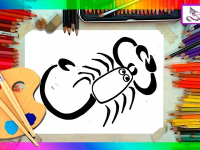Como Dibujar un Escorpion Curso de Dibujo Fácil para niños