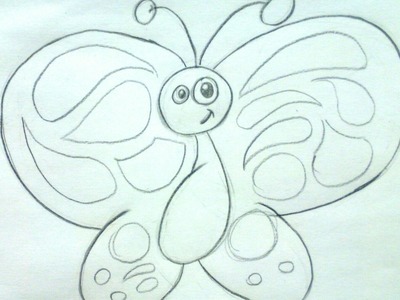 Cómo dibujar una mariposa a lápiz paso a paso - Dibujos de animales para niños - Fácil