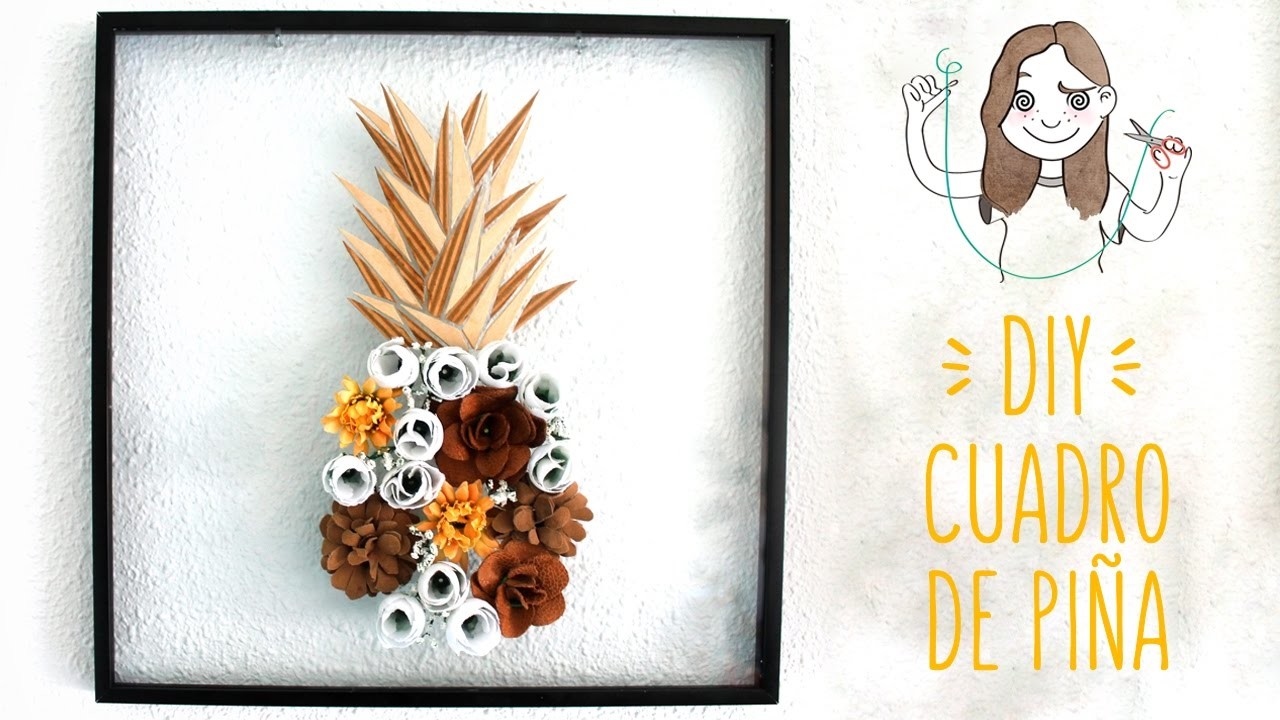 DIY Piña decorativa con flores - Primavera Room Decor I DIYpnotizada