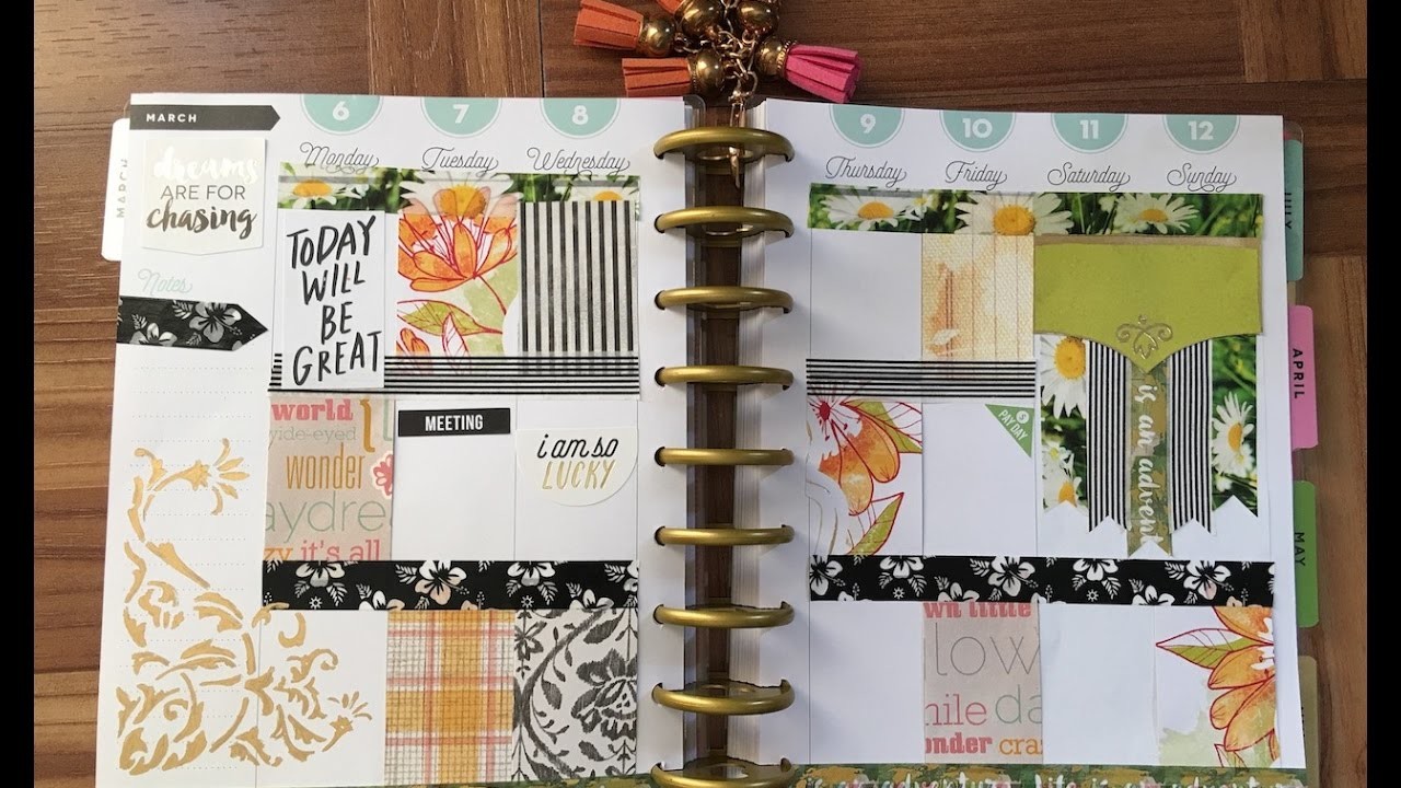 Plan with me March 6 Happy Planner. Garnet