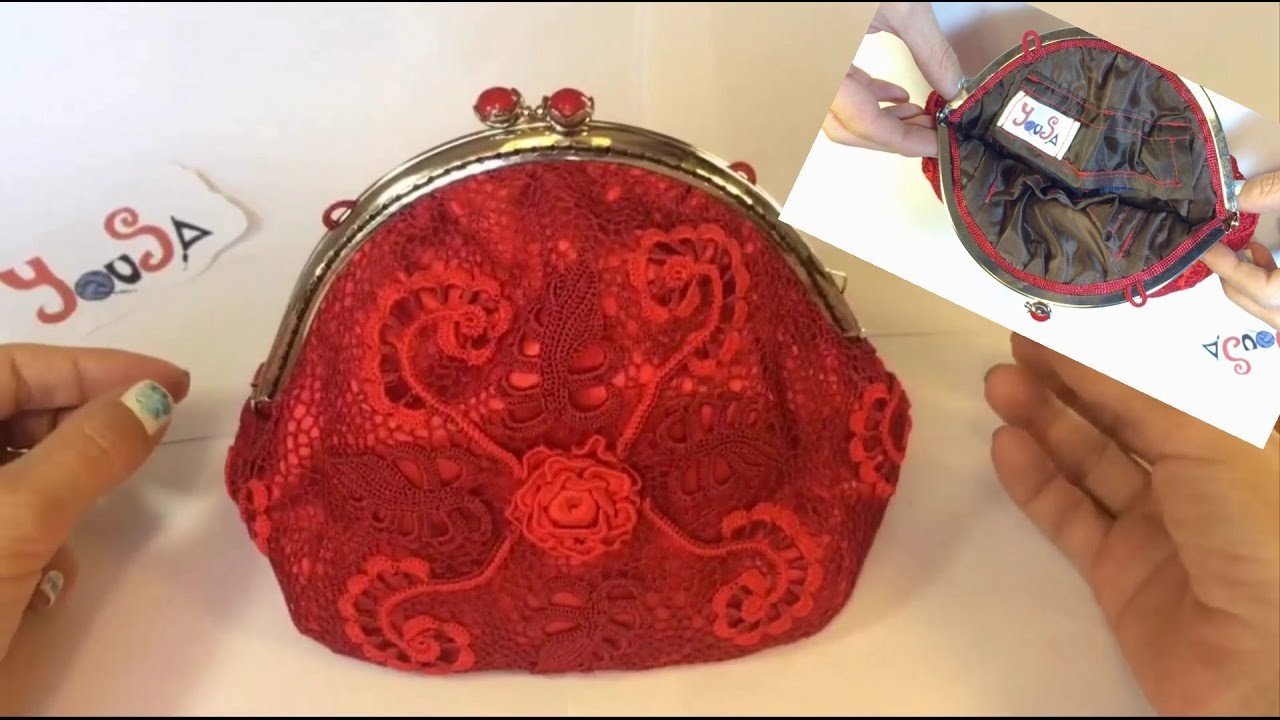 CROCHET IRLANDES- Bolsito Mama -Tutorial 6 montar