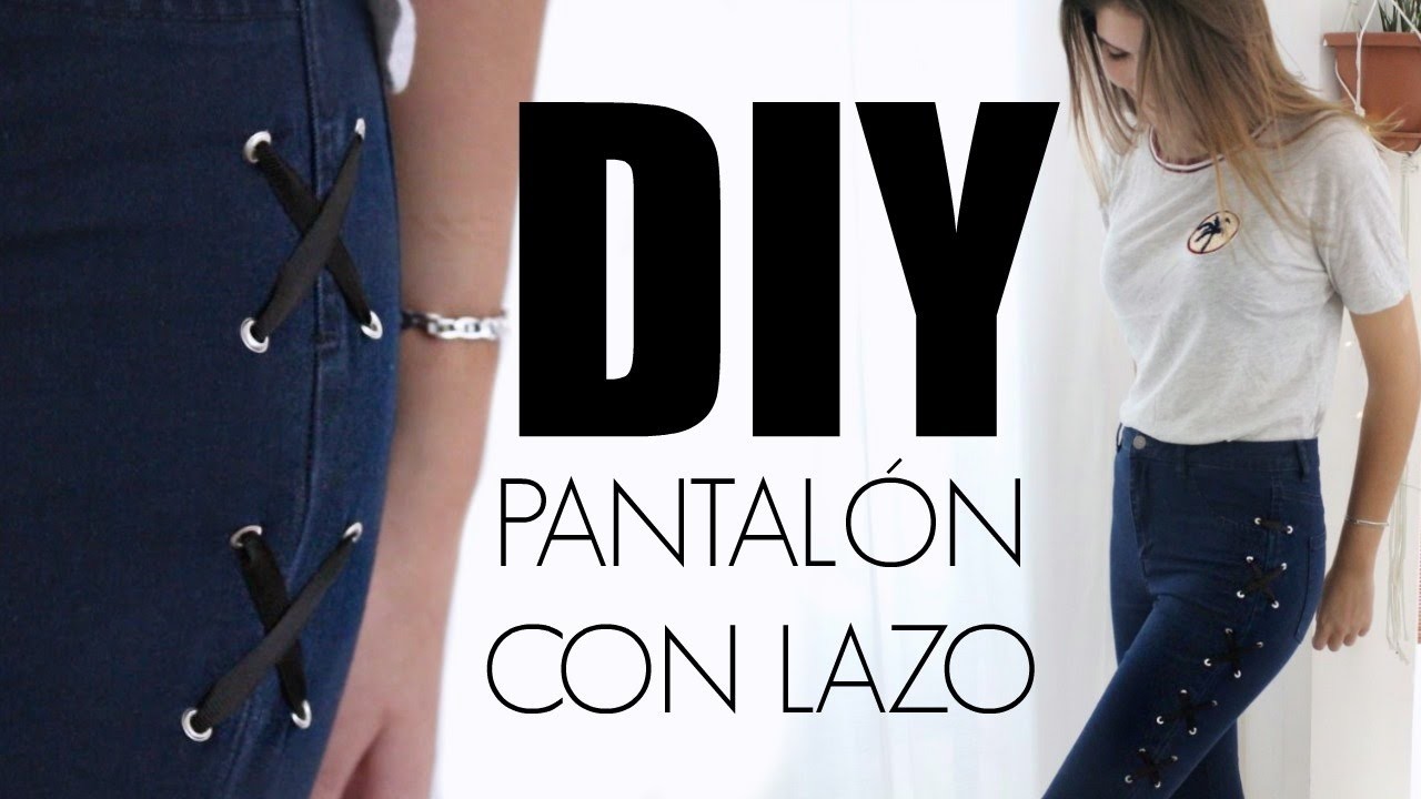 DIY: PANTALONES CON LAZO | LACE-UP JEANS