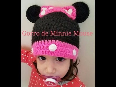 Gorro de Minnie Mouse a crochet