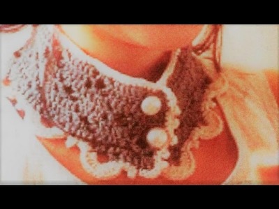 Left hand Cuello de verano a crochet. ganchillo con motivo calado Zurdo