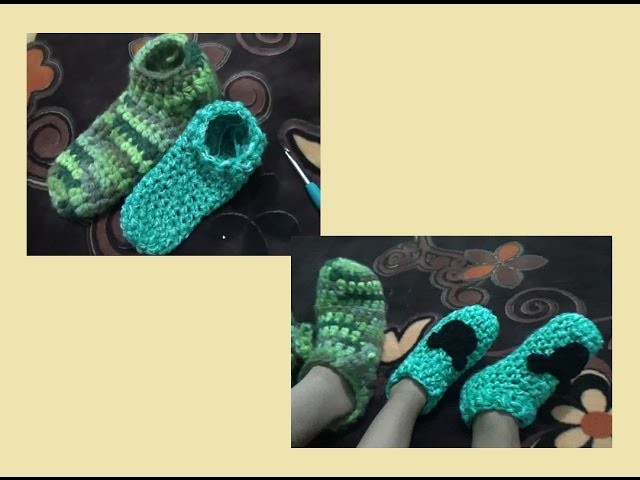 Pantuflas para niños a Crochet