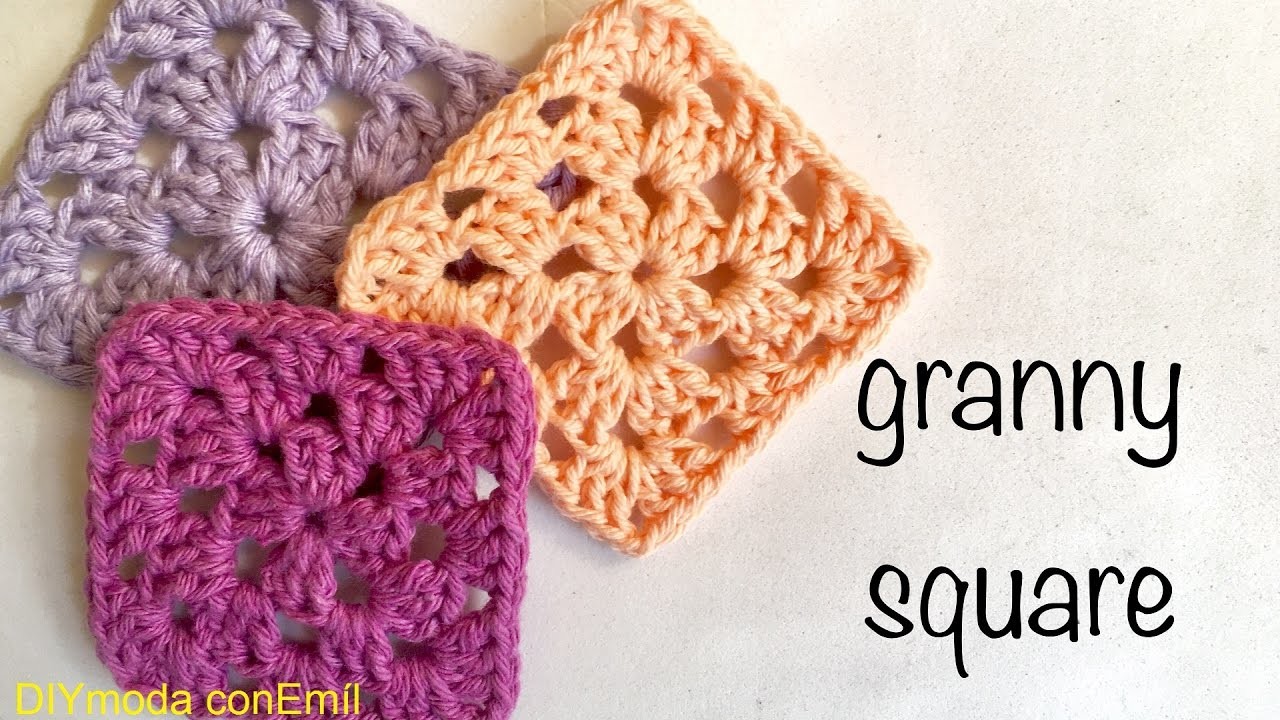 Básico Granny a crochet para principiantes tejer y unir paso a paso