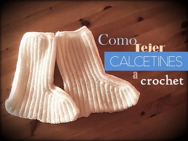 CALCETINES a crochet: como tejer paso a paso (zurdo)