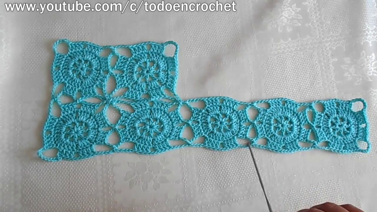 Como hacer Granny square en crochet - cuadros, ideal para vestido, chaleco, mantel, crochet viral