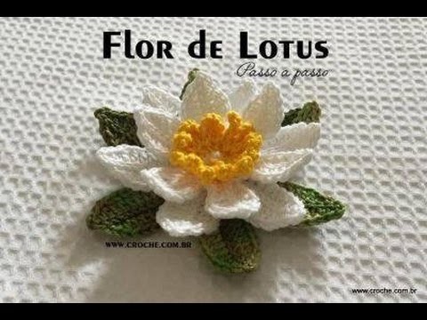 Como hacer una flor de loto tejido a crochet