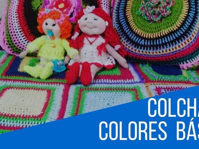 CROCHET | COLCHA DE COLORES CON HILOS RECICLADOS