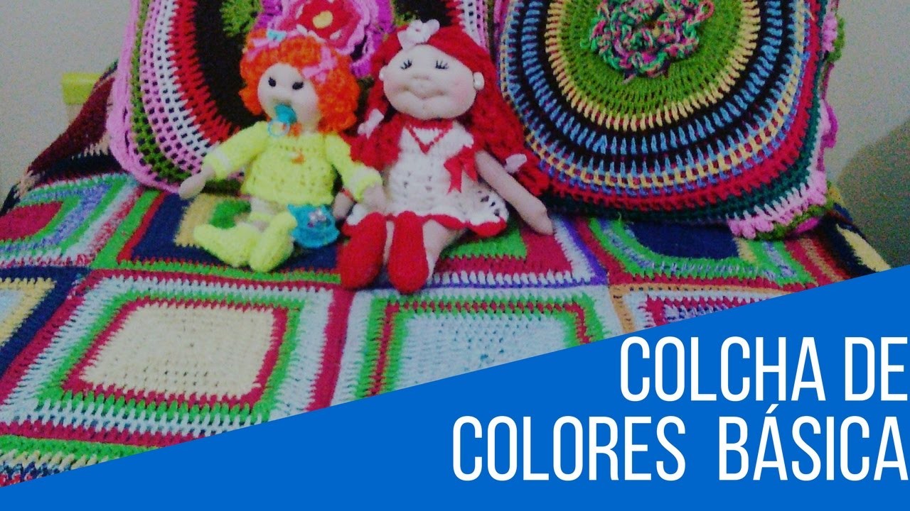 CROCHET | COLCHA DE COLORES CON HILOS RECICLADOS