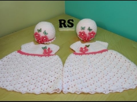 Crochet vestido de niña de 0 a 3 meses para principiantes