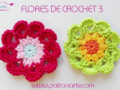 Flor de Crochet 3 Paso a Paso