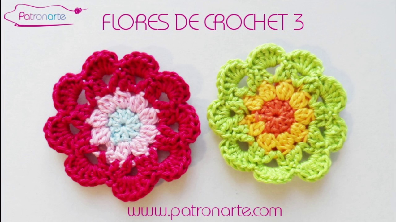 Flor de Crochet 3 Paso a Paso
