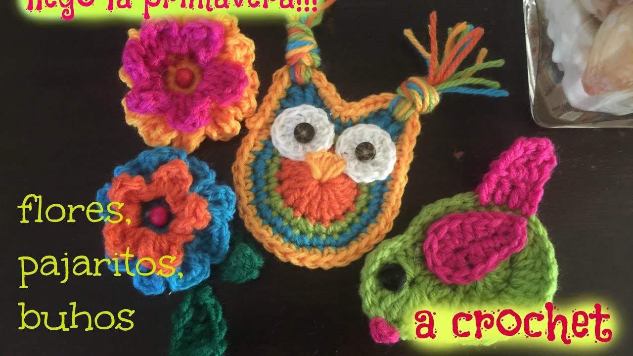 Flores, Pajaritos, Buhos a Crochet!!