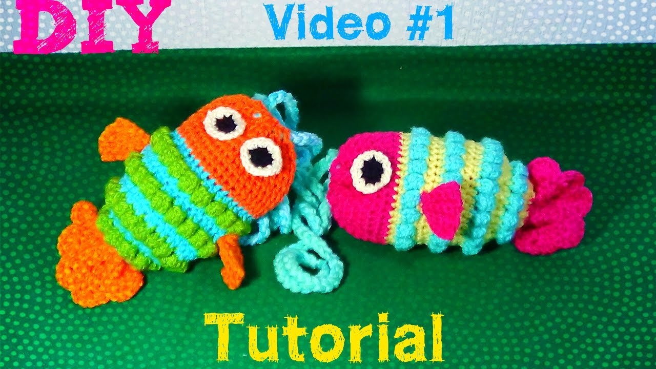 PEZ  -Bolsa tejida a Crochet - VIDEO #1