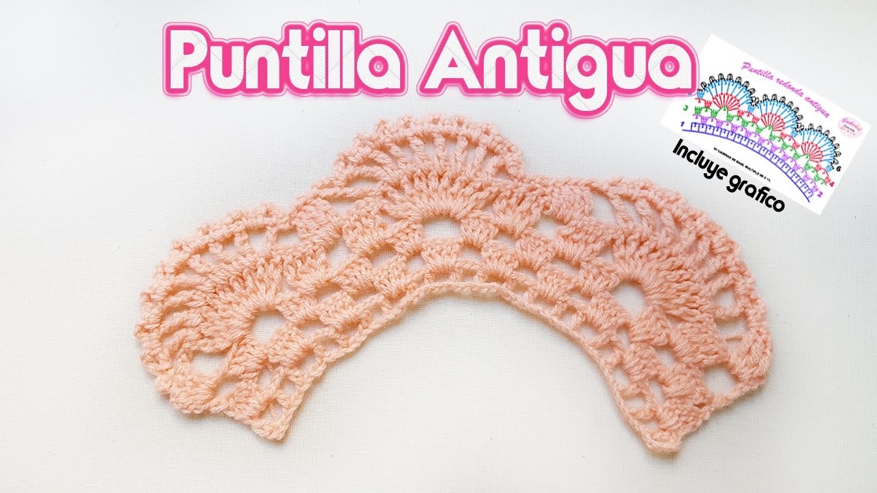 Puntilla antigua tejida a crochet - How to crochet old lace ending