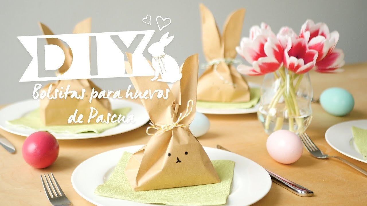 Bolsitas con forma de conejo para huevos de Pascua | DIY Westwing