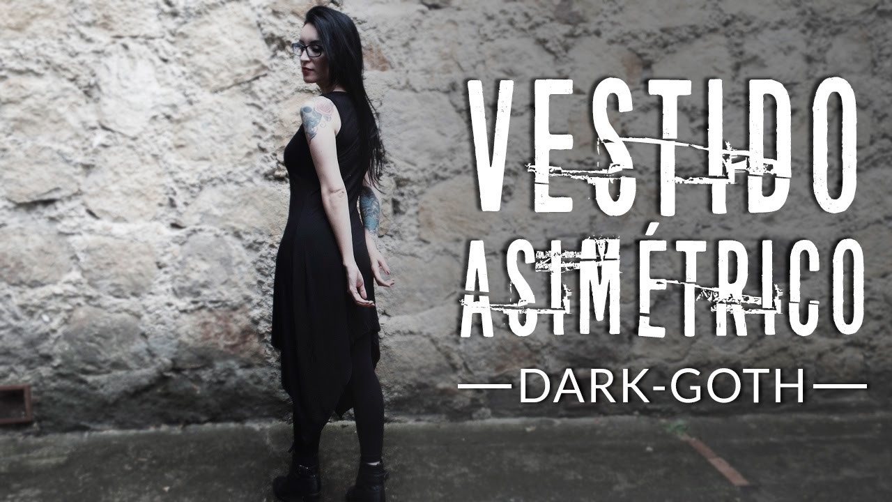 DIY CÓMO HACER VESTIDO ASIMÉTRICO CON TERMINACIÓN EN PUNTAS: estilo oscuro-gótico | AngieRomeroDIY