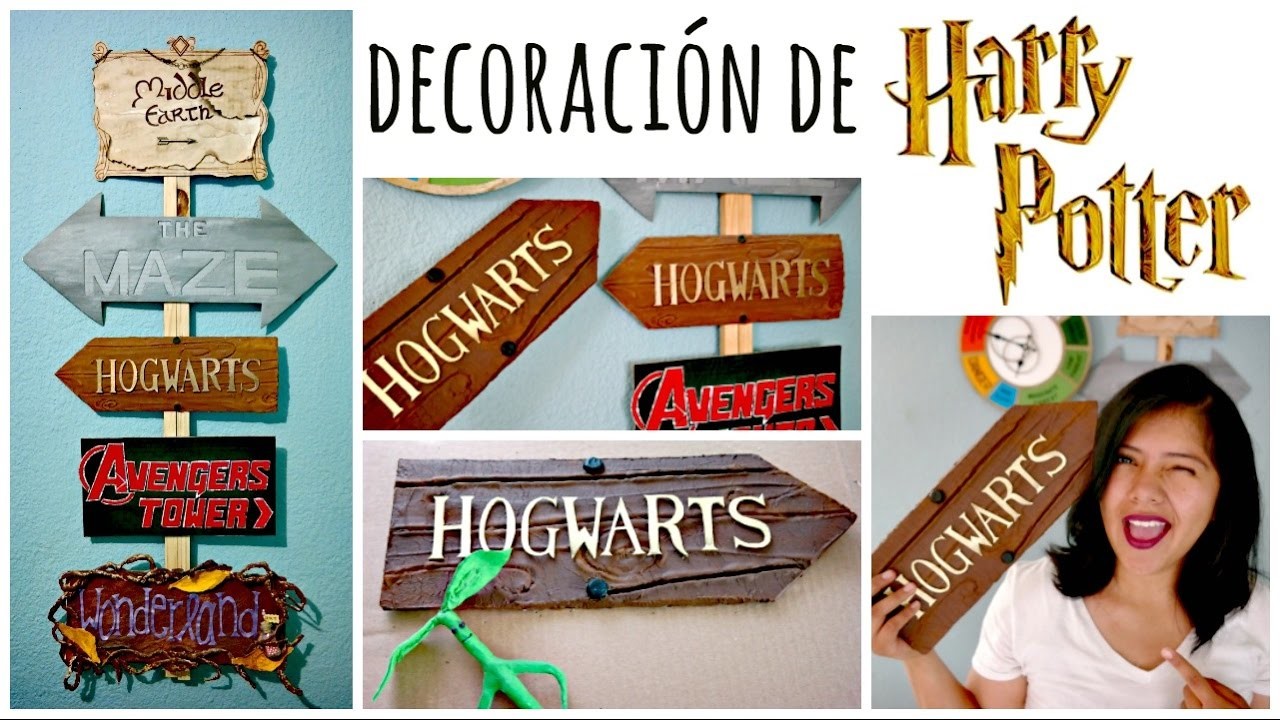 DIY! Letrero de Hogwarts ❤ Mi Letrero de Direcciones | Amellali Mayén