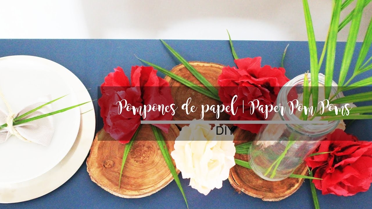 DIY | POMPONES DE PAPEL | PAPER POM POMS - ALISHA