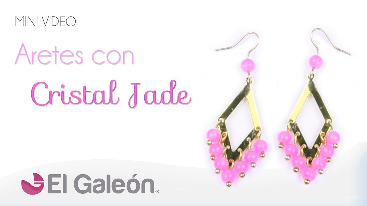 DIY El Galeón Aretes con Cristal Jade