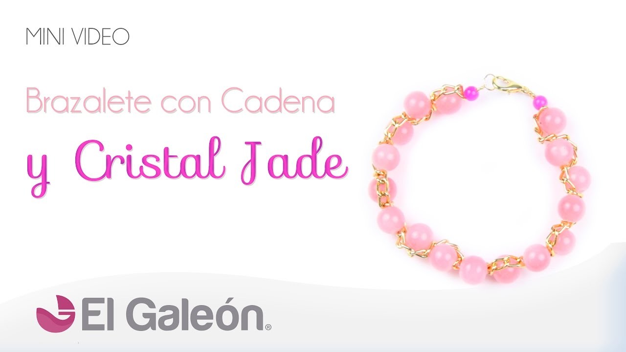 DIY El Galeón Brazalete con Cadena y Cristal Jade