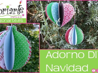 Bolas de navidad de papel. Paper christmas balls.