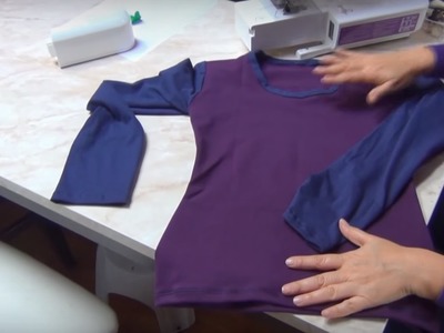 Cómo coser una camiseta con manga