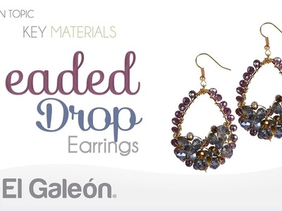 Fashion Topic El Galeón Beaded Drop Earrings (Aretes en Forma de Gota)