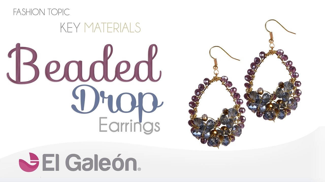 Fashion Topic El Galeón Beaded Drop Earrings (Aretes en Forma de Gota)