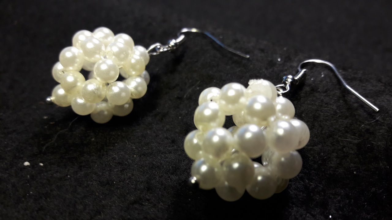 Hermosos aros de perlas con pentabolas. .-Clase #27!!!